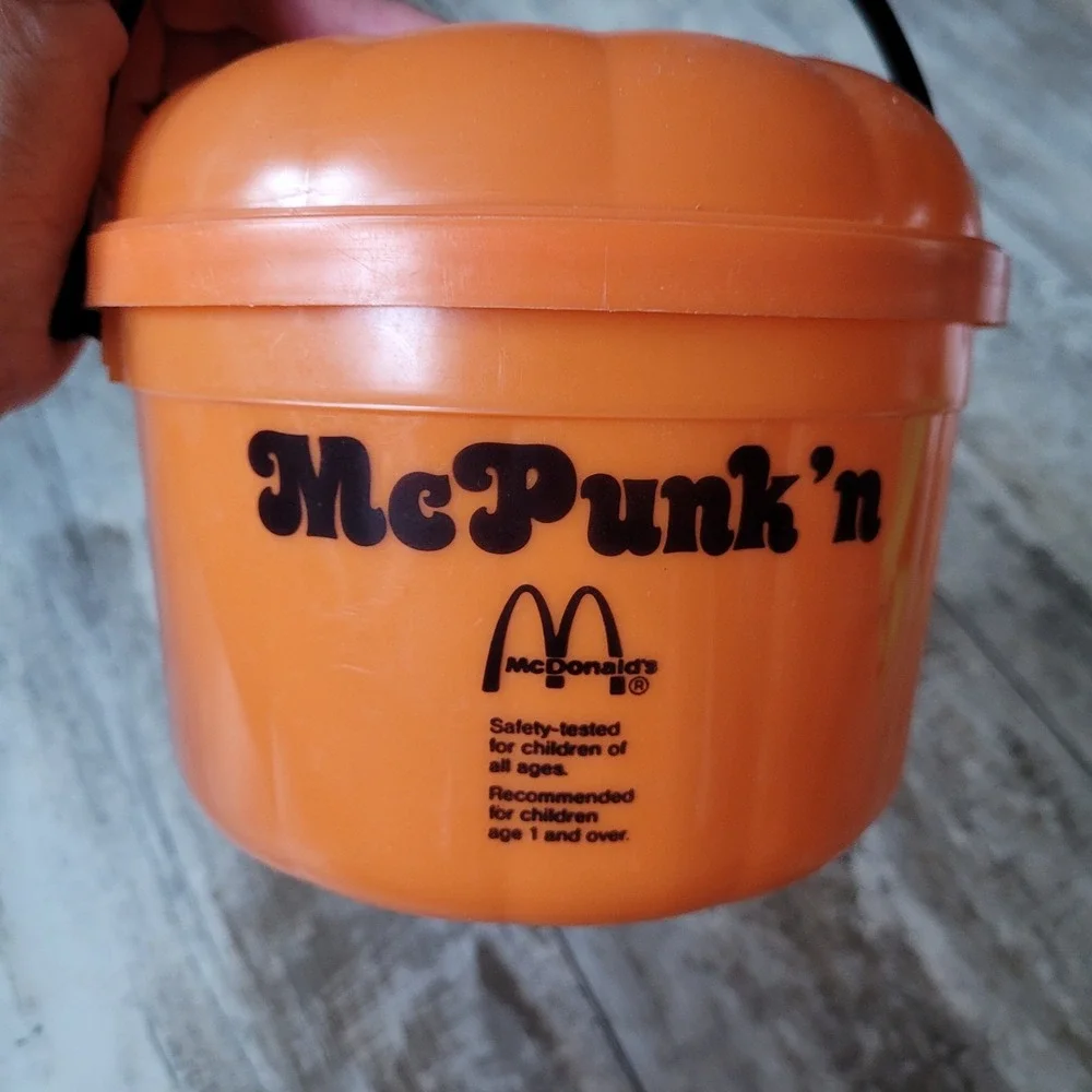 Vintage McDonald's Halloween Happy‎ Meal Boo Buckets Set Of 4 *Read Description